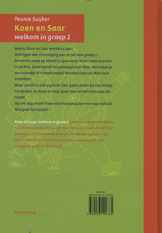 Achterkant van Welkom in groep 1