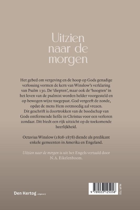 Achterkant van Uitzien naar de morgen