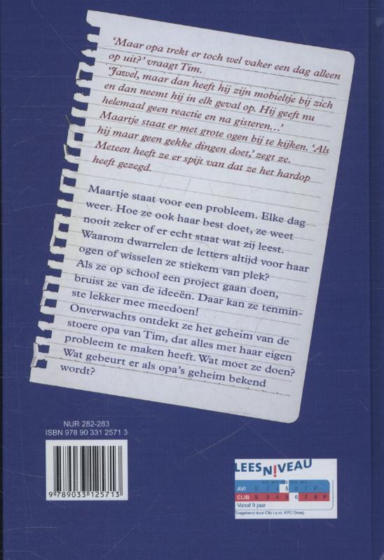 Achterkant van Dwarrelletters