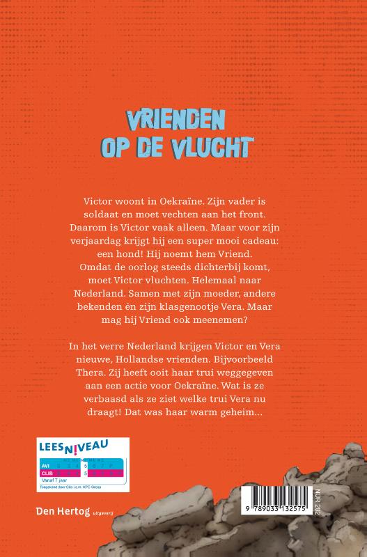 Achterkant van Vrienden op de vlucht