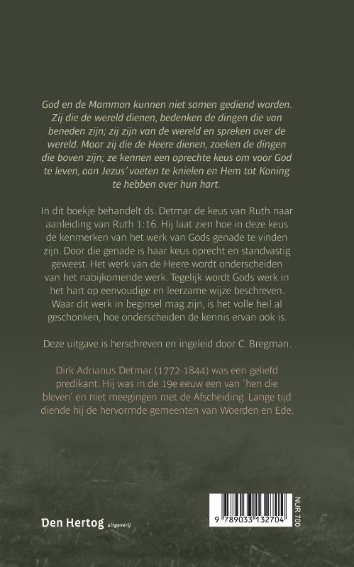 Achterkant van De oprechte en standvastige keus van Ruth