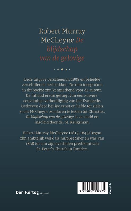 Achterkant van De blijdschap van de gelovige