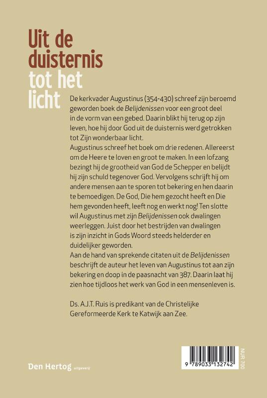 Achterkant van Uit de duisternis tot het licht