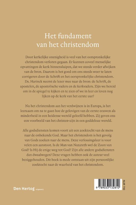 Achterkant van Het fundament van het christendom