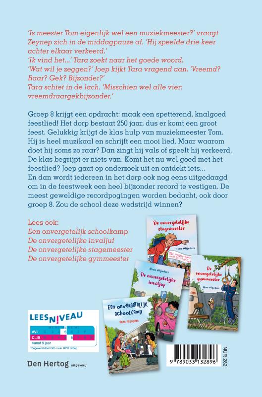 Achterkant van De onvergetelijke muziekmeester