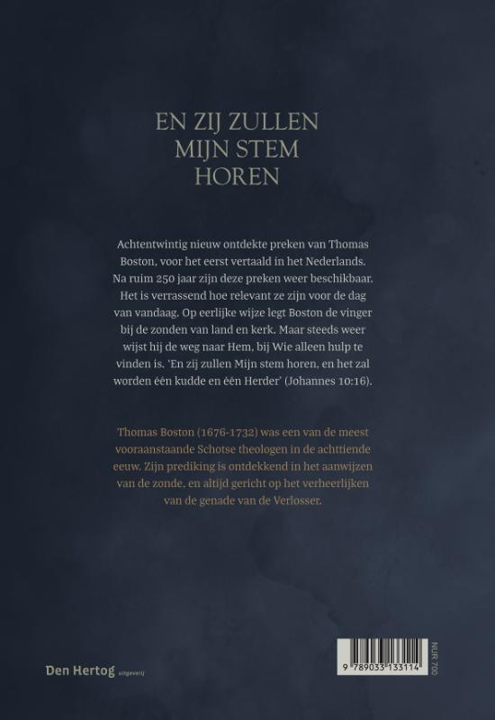 Achterkant van En zij zullen Mijn stem horen