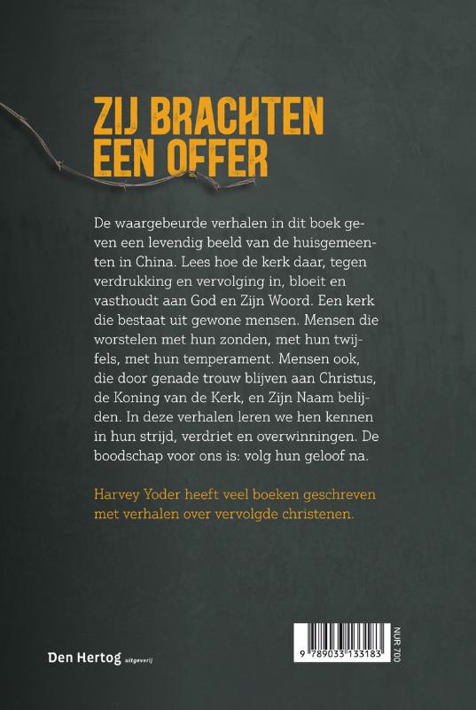 Achterkant van Zij brachten een offer