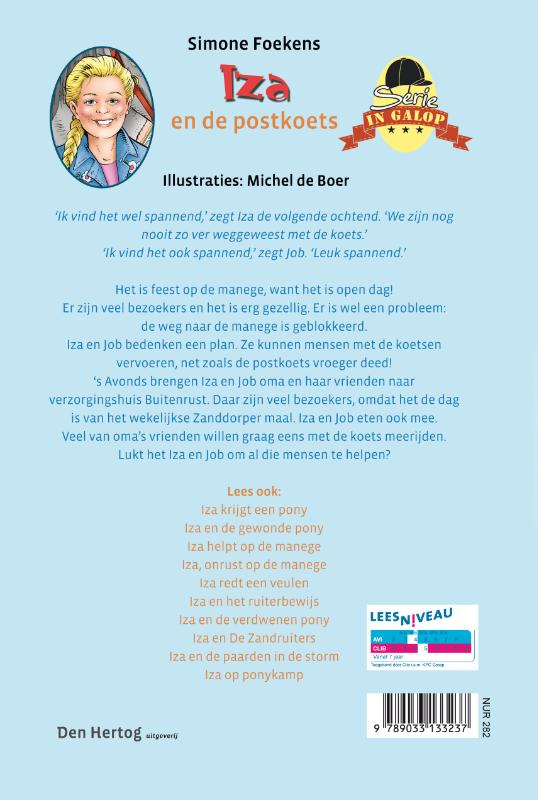 Achterkant van Iza en de postkoets