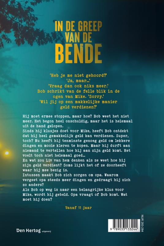 Achterkant van In de greep van de bende