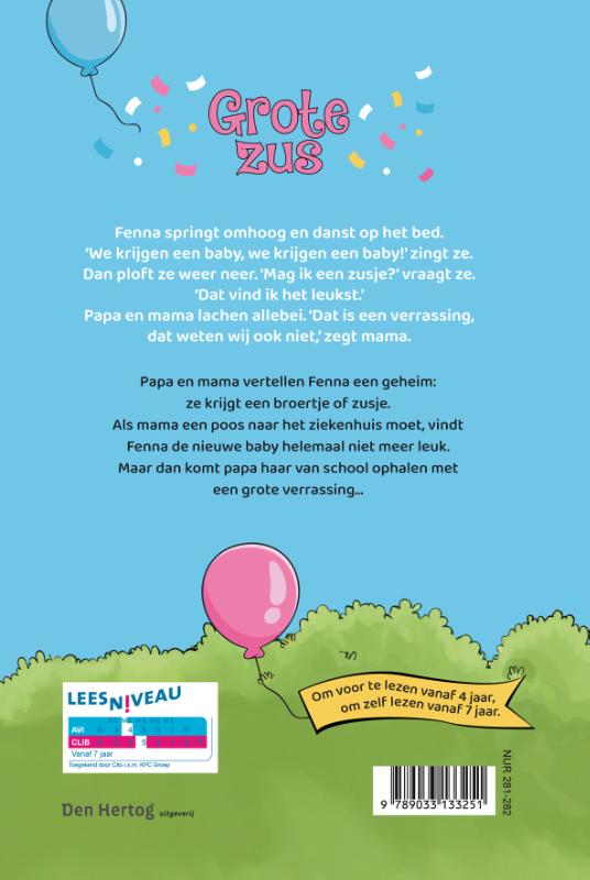 Achterkant van Grote zus