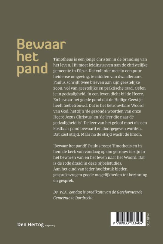 Achterkant van Bewaar het pand