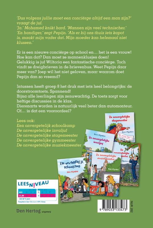 Achterkant van De onvergetelijke conciërge