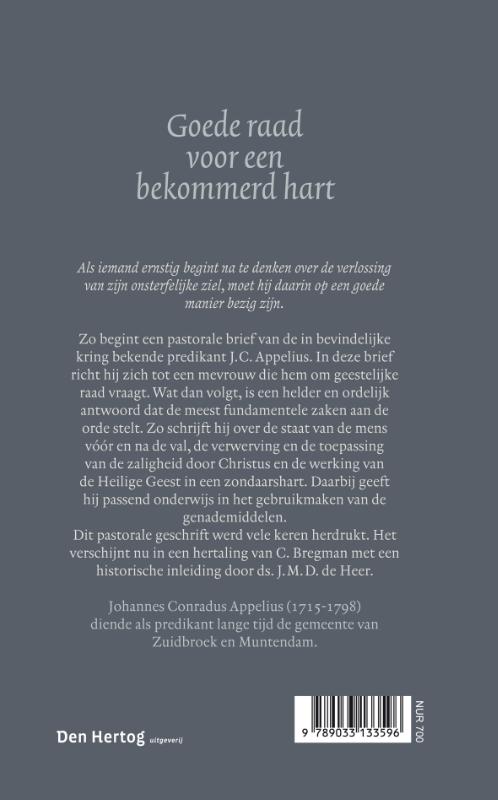Achterkant van Goede raad voor een bekommerd hart