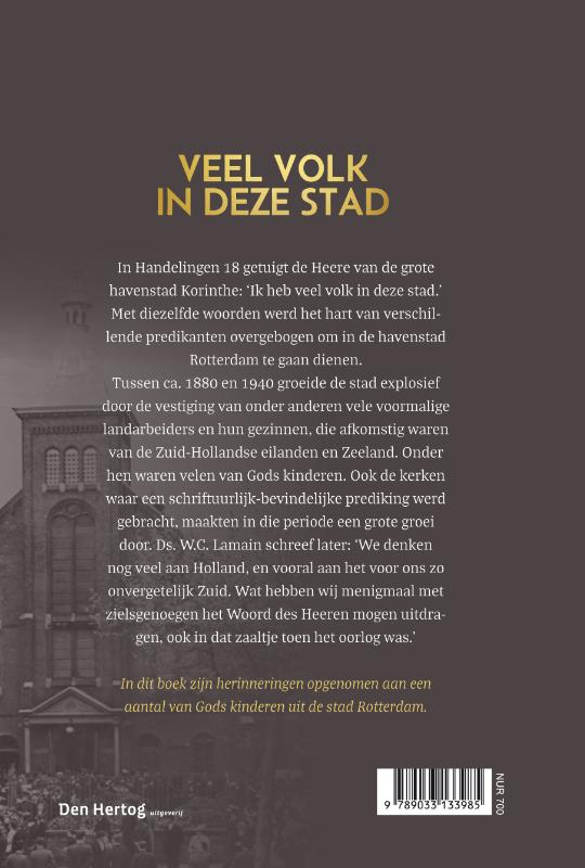 Achterkant van Veel volk in deze stad
