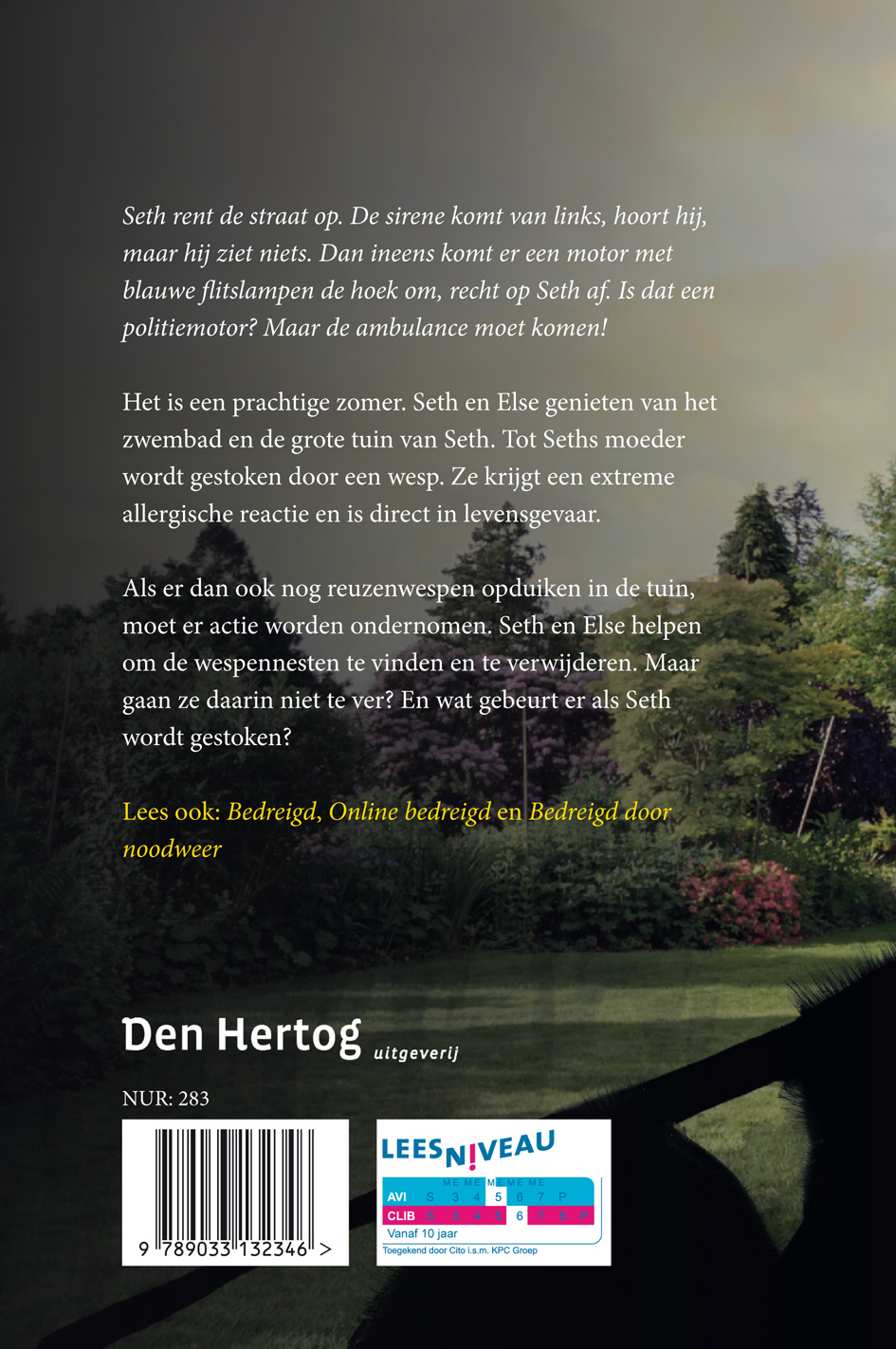 Achterkant van Bedreigd door wespen