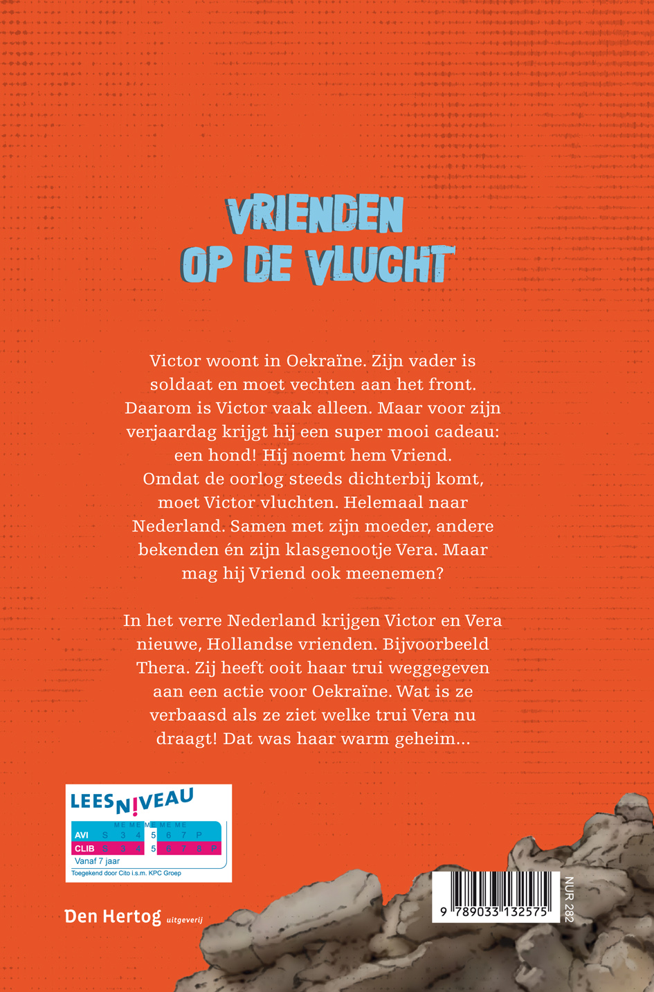 Achterkant van Vrienden op de vlucht