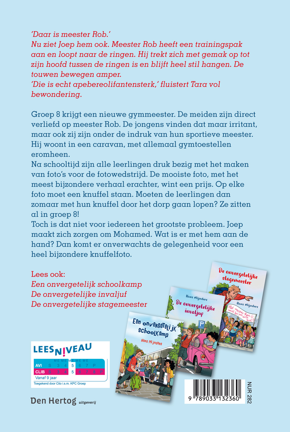 Achterkant van De onvergetelijke gymmeester