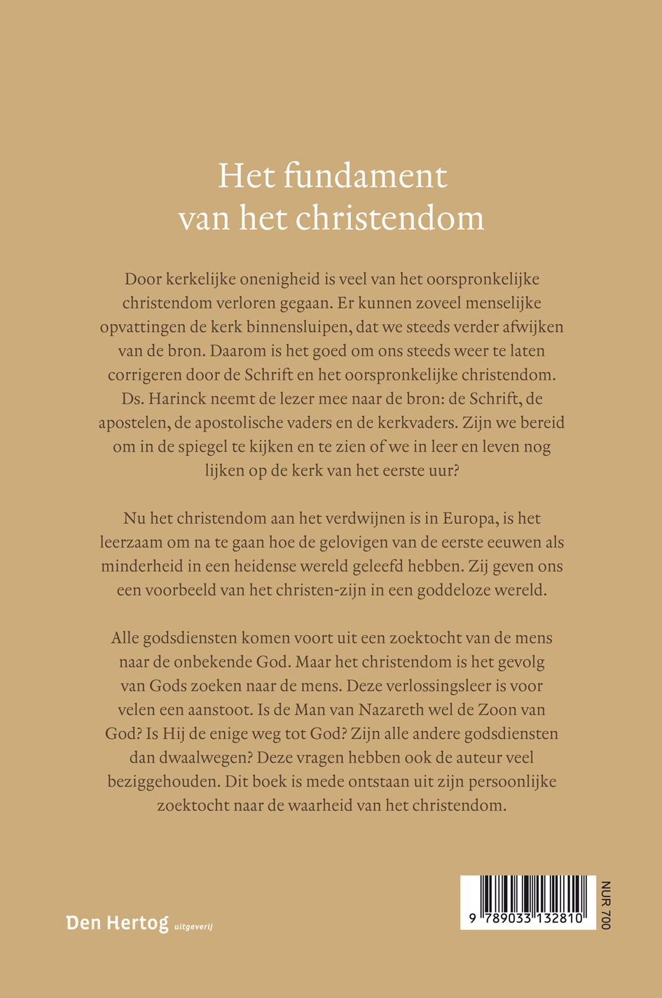 Achterkant van Het fundament van het christendom