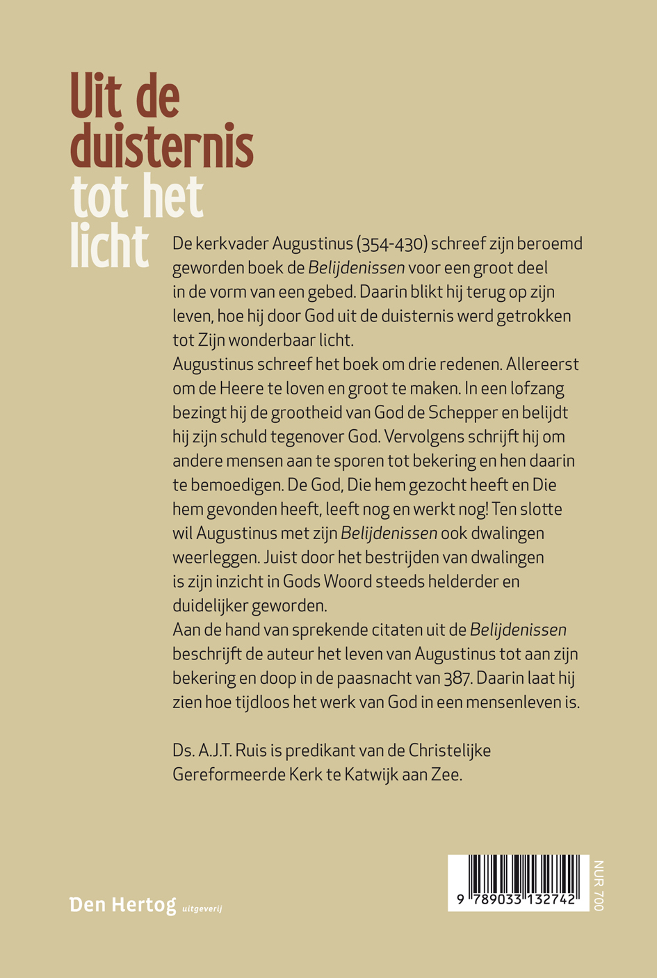 Achterkant van Uit de duisternis tot het licht
