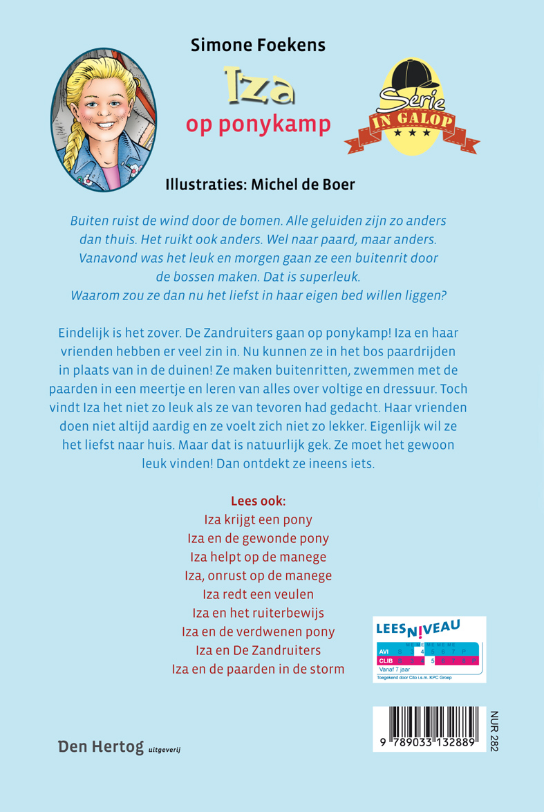 Achterkant van Iza op ponykamp