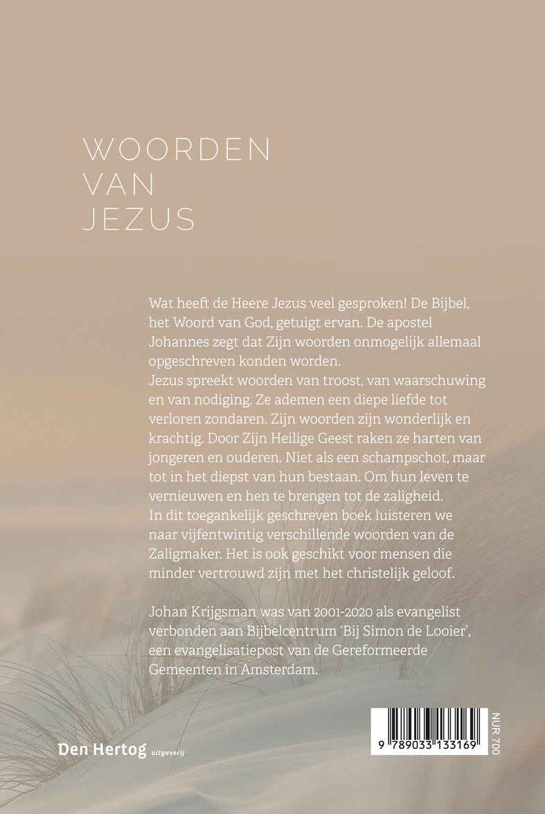 Achterkant van Woorden van Jezus