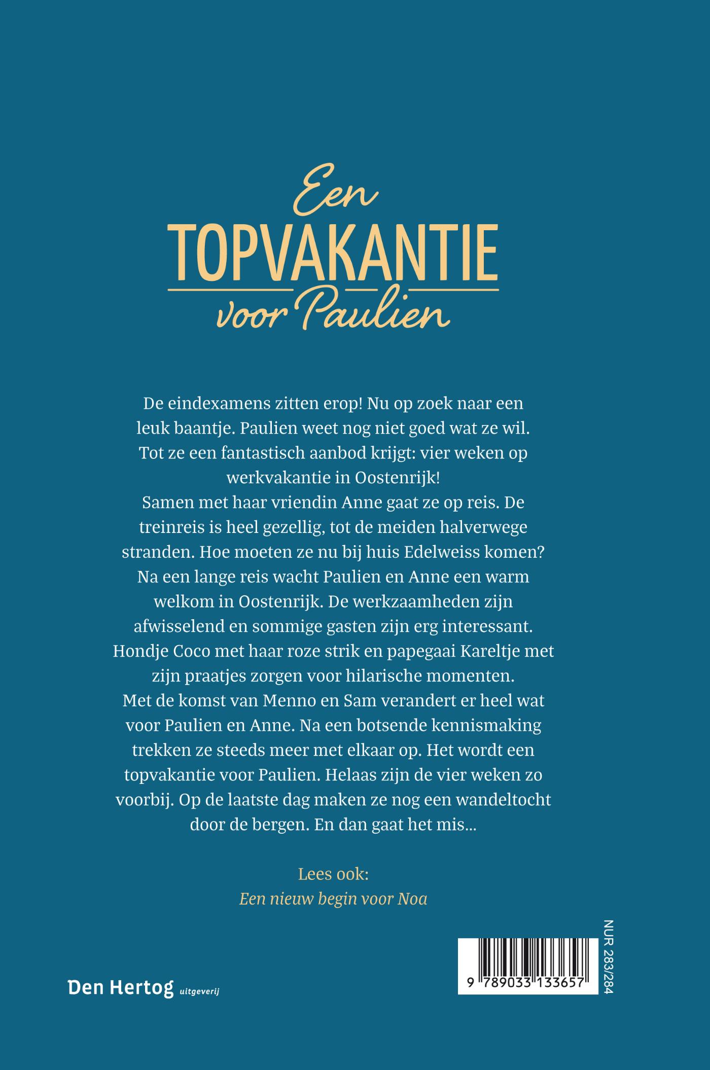 Achterkant van Een topvakantie voor Paulien