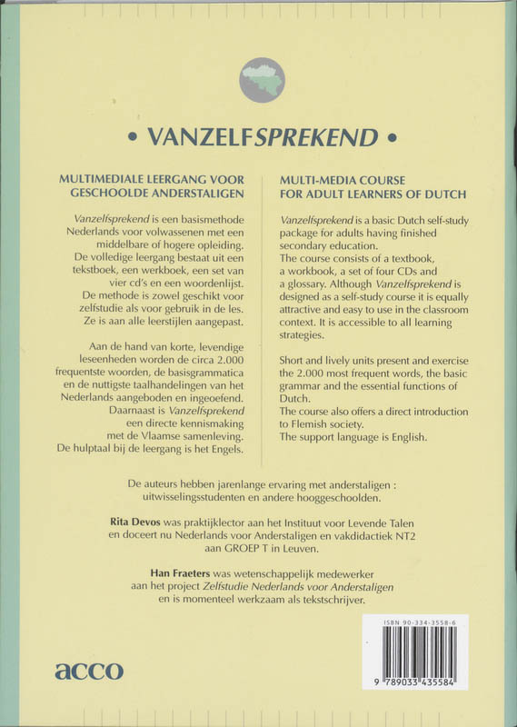 Achterkant van Woordenlijst