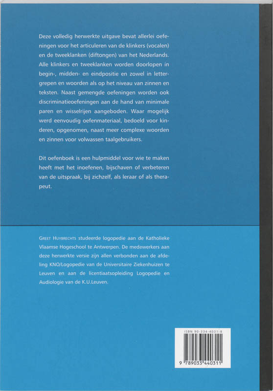 Achterkant van Articulatie in de praktijk