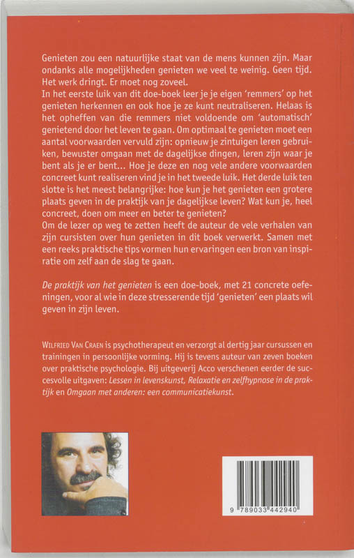 Achterkant van De praktijk van het genieten