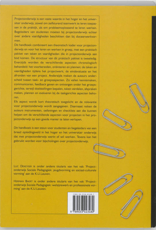 Achterkant van Leren en werken in groep