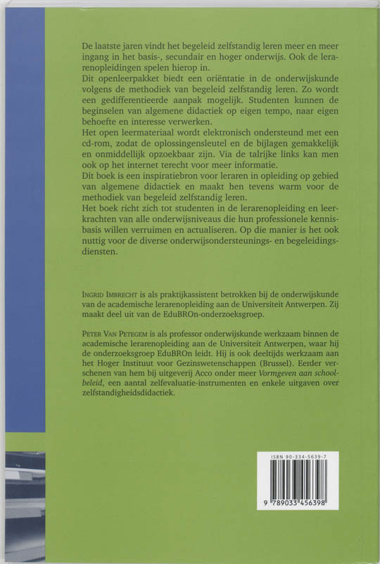 Achterkant van Orientatie in onderwijskunde