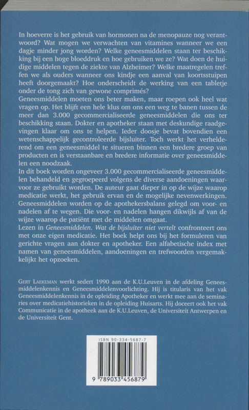 Achterkant van Geneesmiddelen