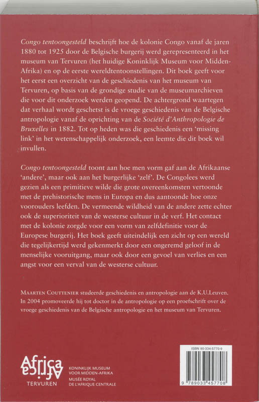 Achterkant van Congo tentoongesteld