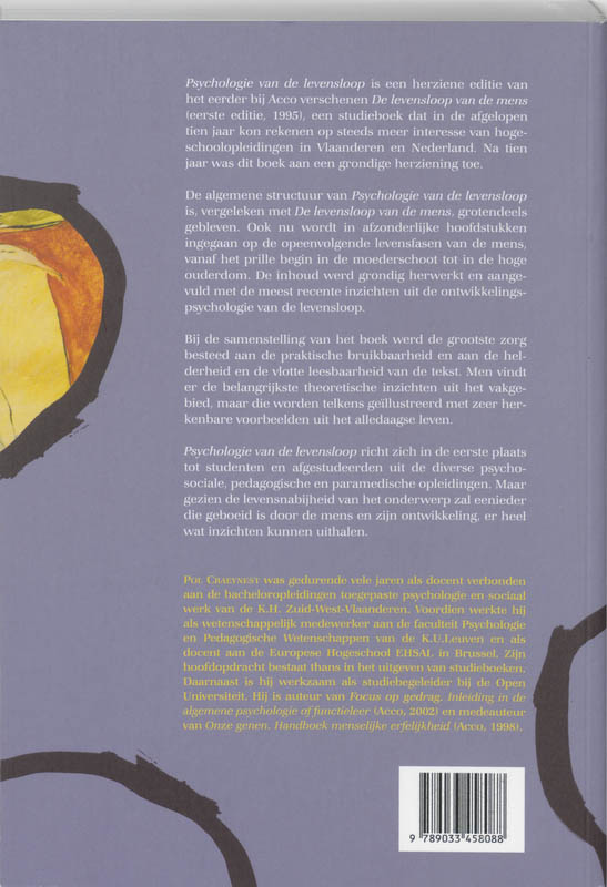 Achterkant van Psychologie van de levensloop