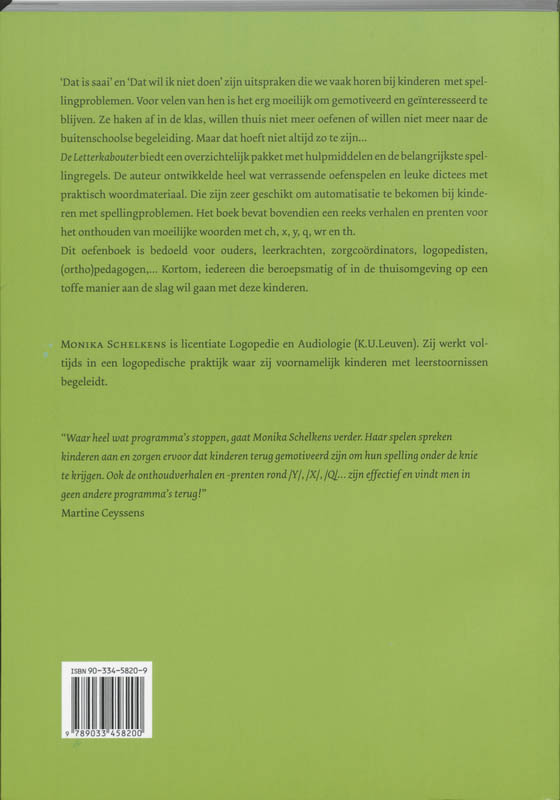 Achterkant van De letterkabouter