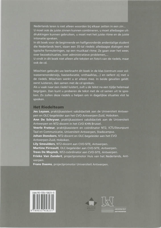 Achterkant van Cursistenversie
