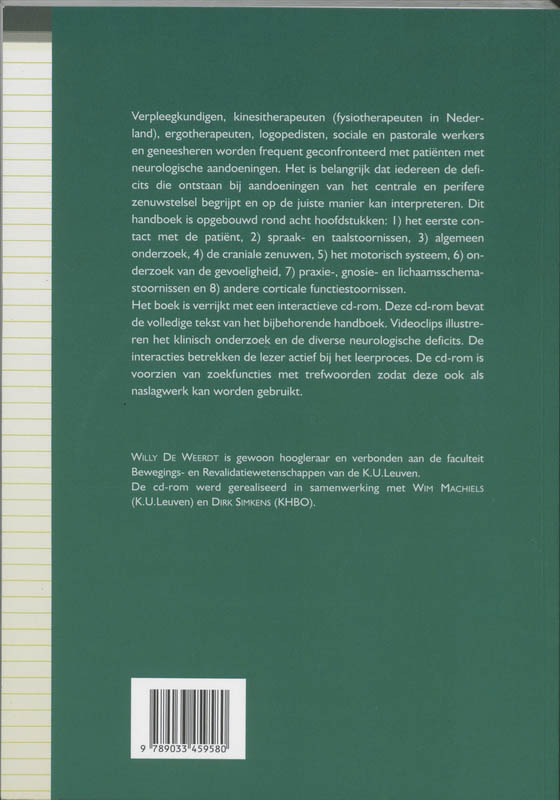 Achterkant van Neurologische Aandoeningen
