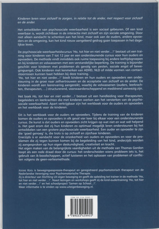 Achterkant van Werkboek voor ouders