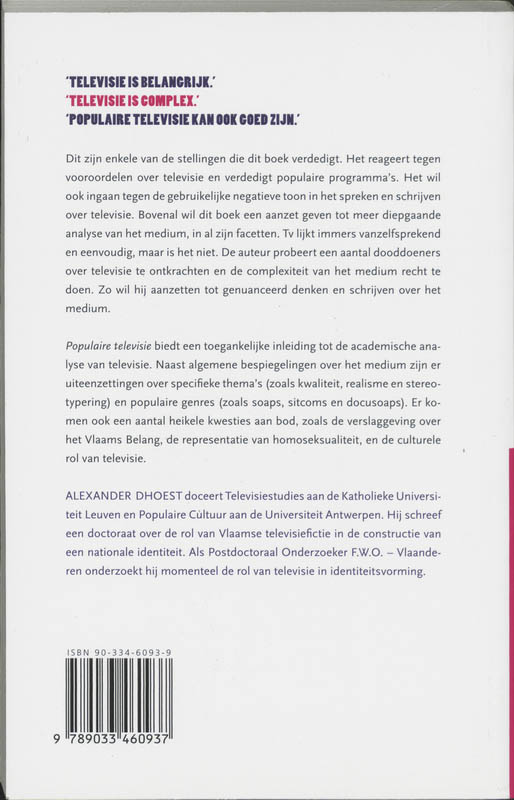 Achterkant van Populaire televisie