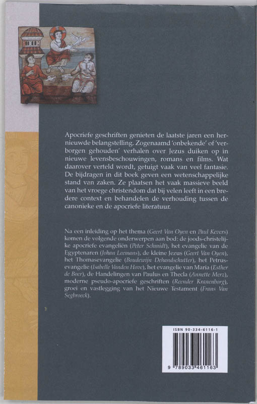 Achterkant van De apocriefe Jezus