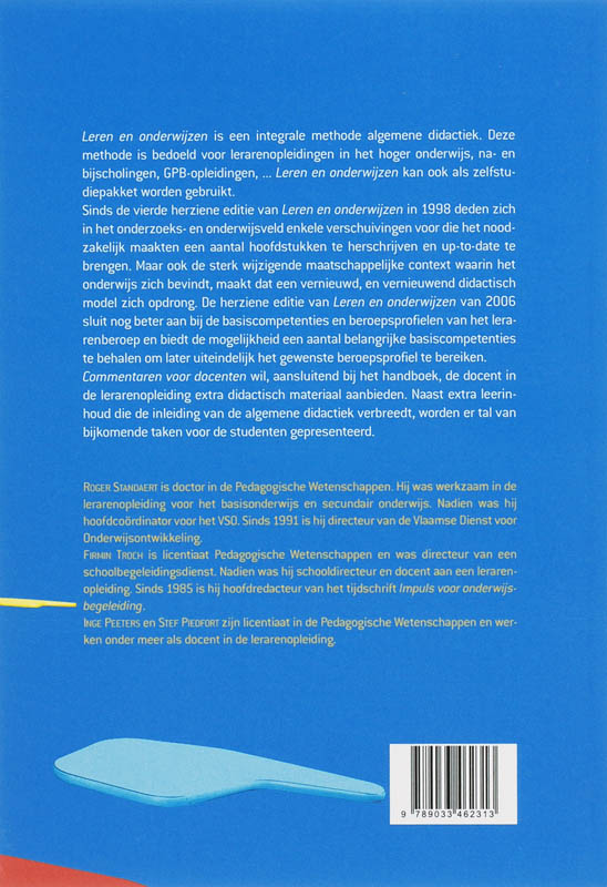 Achterkant van Leren en Onderwijzen