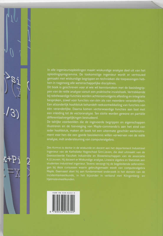 Achterkant van Analyse voor ingenieurs