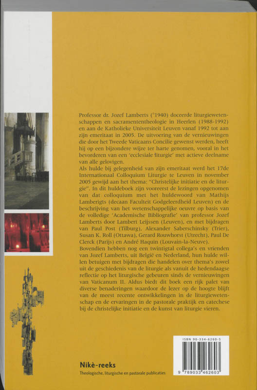 Achterkant van Christelijke initiatie en de liturgie. Hulde aan prof. dr. J. Lamberts bij zijn emeritaat (Nikè-reeks nr. 52)