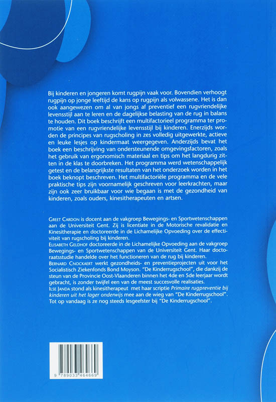 Achterkant van De kinderrugschool