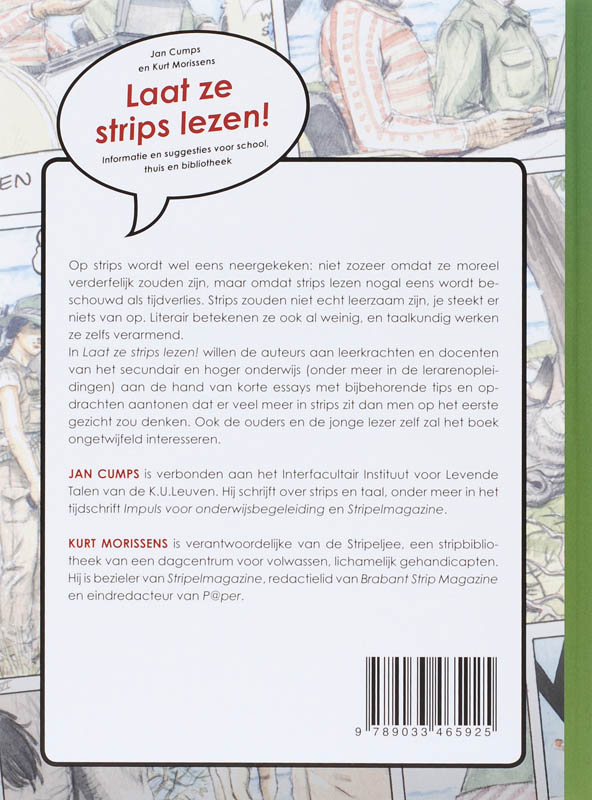 Achterkant van Laat ze strips lezen!
