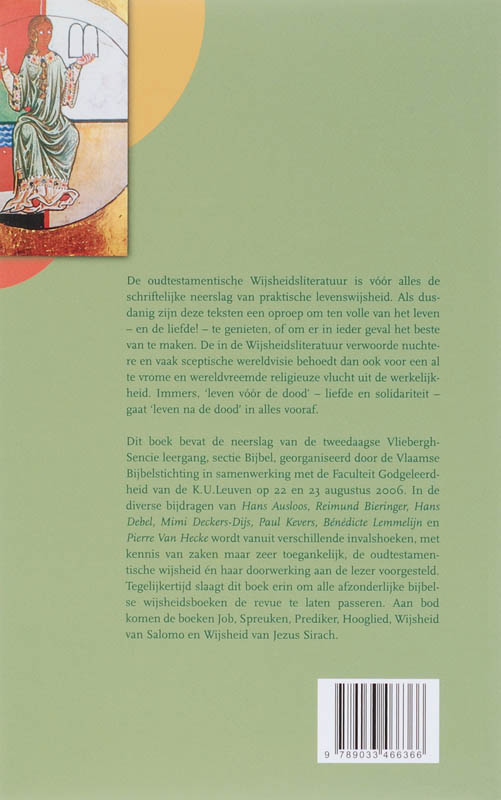 Achterkant van Bijbelse wijsheid aan het woord