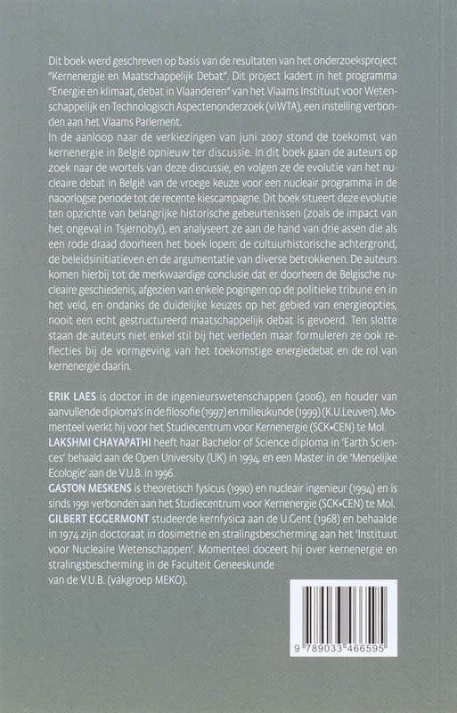Achterkant van Kernenergie (on)besproken
