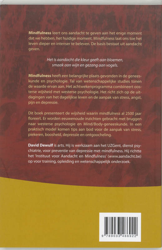 Achterkant van Mindfulness