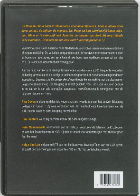 Achterkant van Vanzelfsprekend