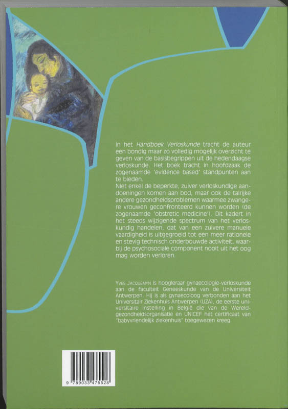 Achterkant van Handboek Verloskunde